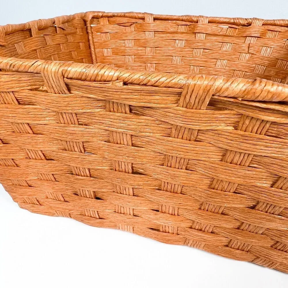 Harvest Home Collections Orange Baskets 10” By 10” Used W/Tags